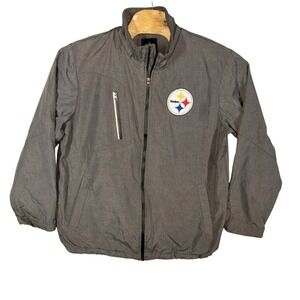 Pittsburgh Steelers Jacket Fleece Lined Full Zip GIII Apparel‎ Mens Large NFL